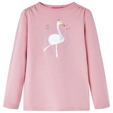 Children's long-sleeved shirt, light pink, size 104; Children's long-sleeved shirt, light pink, size 116; Children's long-sleeved shirt, light pink