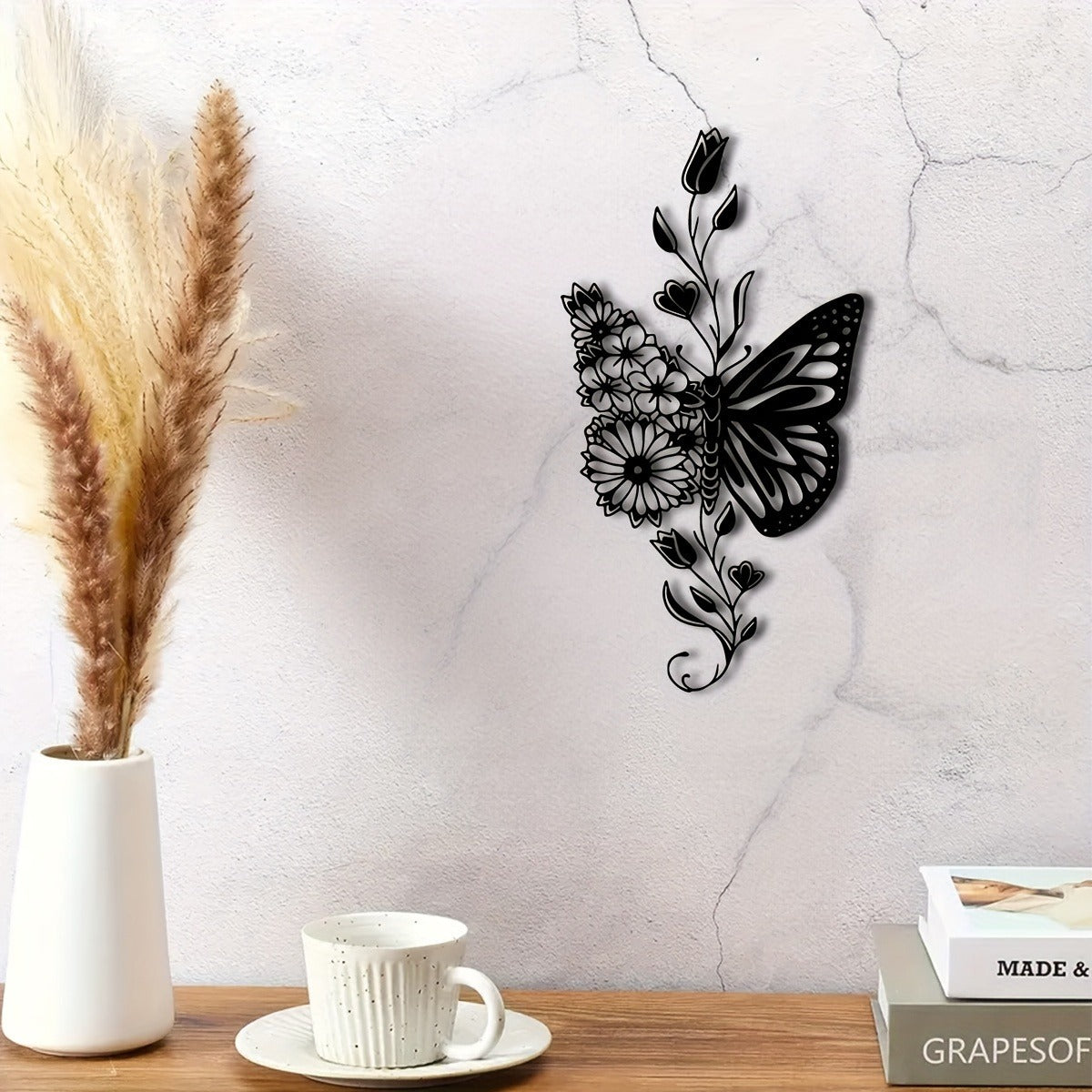 Vintage Sunflower Metal Wall Art - Handcrafted Iron Wall Sculpture