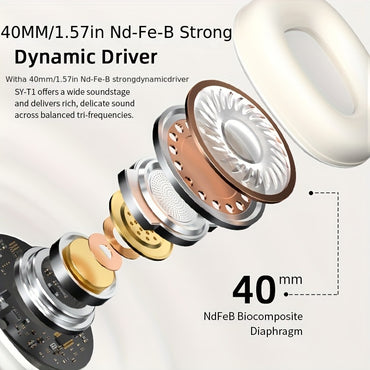 Over-ear Bluetooth Headphones With Microphone, Gaming Headphones, 15-hour Playback Time, High Sound Quality, Extendable And Foldable, Soft Memory Foam Ear Cups, Button Control, Suitable For Listening