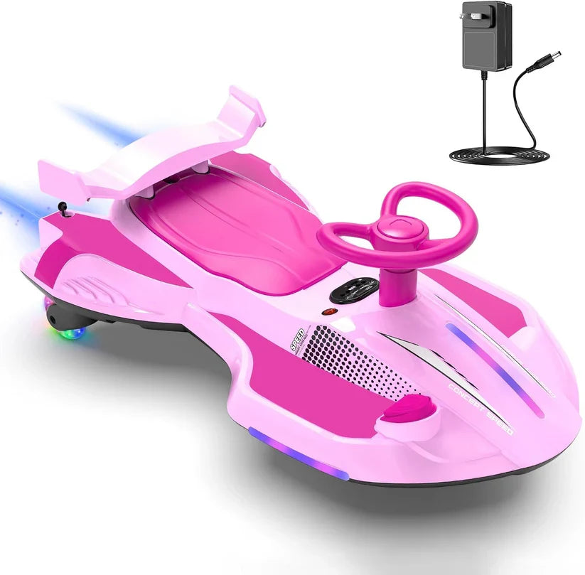 12V Electric Wiggle Car | 2-in-1 Swing & Drift Ride-On