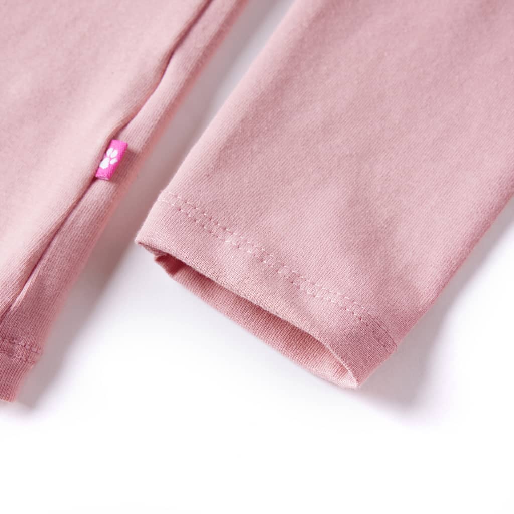 Children's long-sleeved shirt, light pink, size 104; Children's long-sleeved shirt, light pink, size 116; Children's long-sleeved shirt, light pink