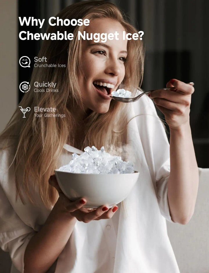 Nugget Ice Maker | 44 lbs/24H Self-Cleaning