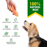 Chicken Jerky Dog Treats All Natural And Organic Healthy Snacks For Large & Small Dogs Grain Free And High Protein Human Grade Pet Chews 300 Gram