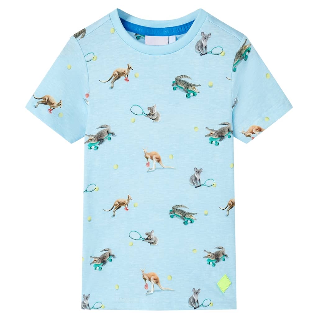 Children's T-shirt Light Blue Melange 104 Children's T-shirt Light Blue Melange 116
