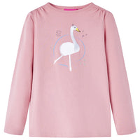 Children's long-sleeved shirt, light pink, size 104; Children's long-sleeved shirt, light pink, size 116; Children's long-sleeved shirt, light pink