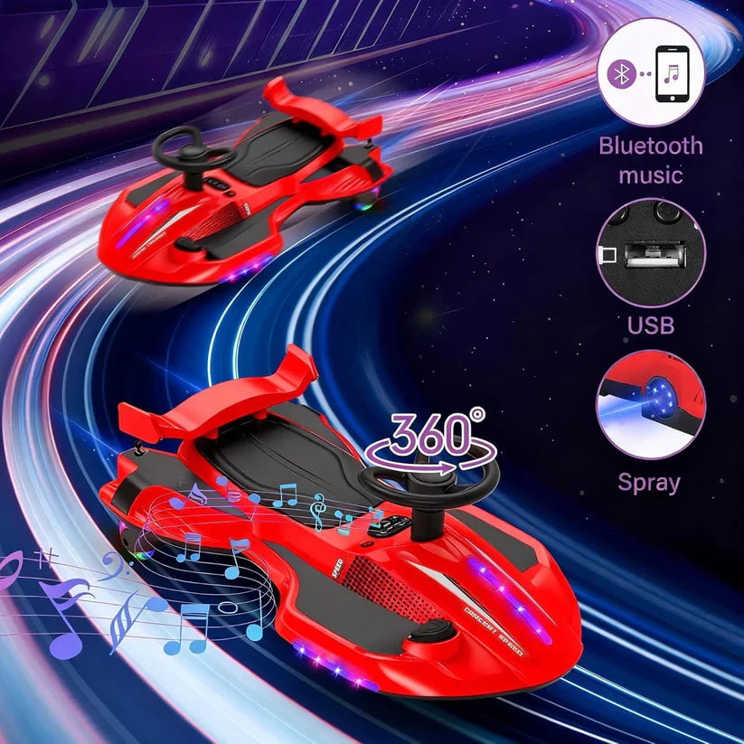 12V Electric Wiggle Car | 2-in-1 Swing & Drift Ride-On