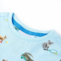 Children's T-shirt Light Blue Melange 104 Children's T-shirt Light Blue Melange 116