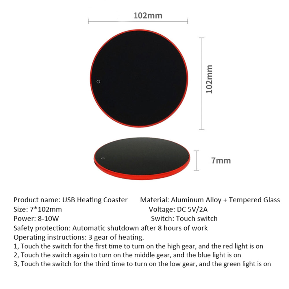 Coffee Mug Cup Warmer, Milk Tea Water Cup Heating Electric Touch Pad