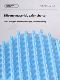 Dog Bath Brush,Pet Bath Comb Brush Soothing Massage Rubber Comb,Pet Bathing Brush