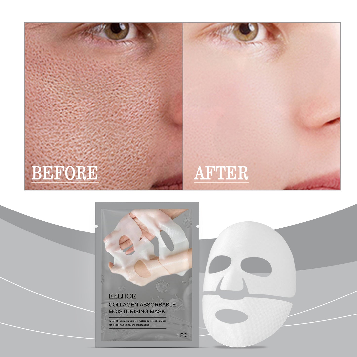 EELHOE Collagen Moisturizing Mask Pack Skin Moisturizing Moisturizing Moisturizing Skin Care Patch Care Nourishing Mask