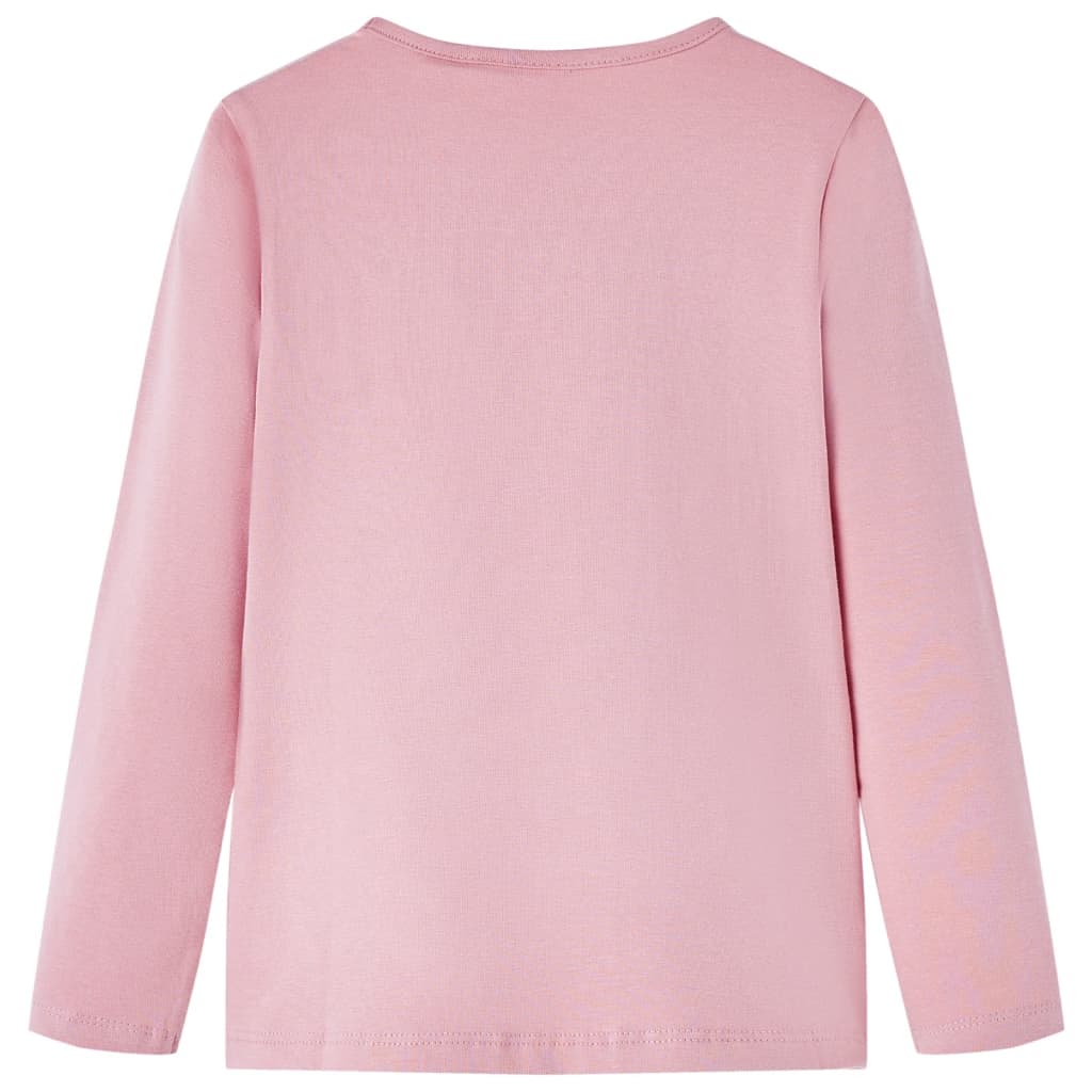 Children's long-sleeved shirt, light pink, size 104; Children's long-sleeved shirt, light pink, size 116; Children's long-sleeved shirt, light pink