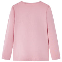 Children's long-sleeved shirt, light pink, size 104; Children's long-sleeved shirt, light pink, size 116; Children's long-sleeved shirt, light pink
