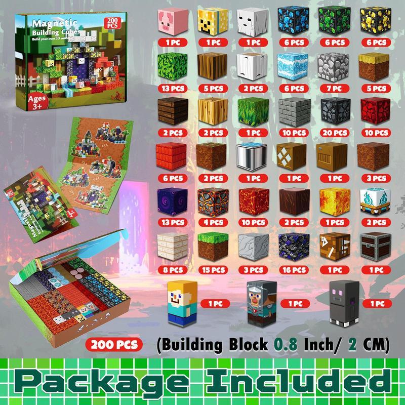 200pcs Magnetic Block Toys - Ghost Park