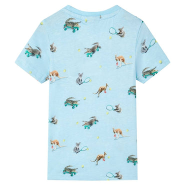 Children's T-shirt Light Blue Melange 104 Children's T-shirt Light Blue Melange 116