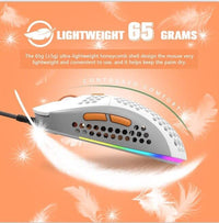 Wired Gaming Mouse Lightweight Chroma RGB Backlit,7 Programmable Buttons 6400DPI