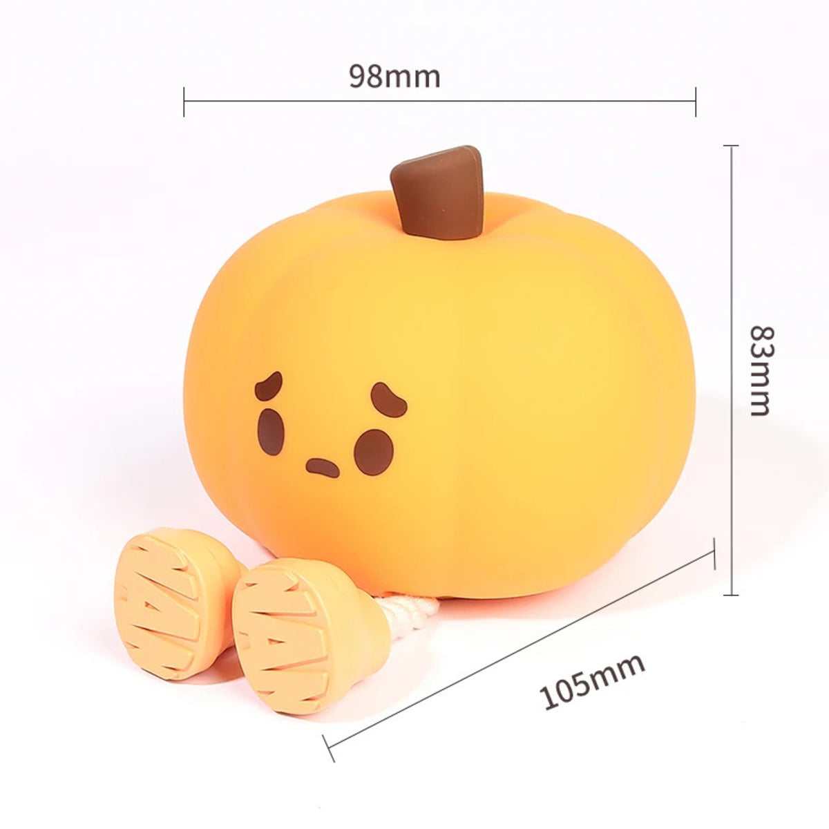 Pumpkin Lantern Silicone Night Light Bedroom Sleep Lamp Bedside Pat Lamp Sleeping Companion Cartoon Ornaments Children's Lamp