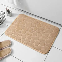 Embossed Microfiber Anti Slip Pebble Bath Mat