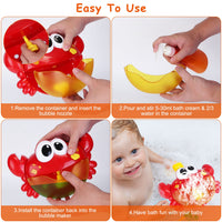 1Pc Frog Musical Bubble Bath Maker Baby Bath Toys For Bathtubs Toddler Bubble Machine For Bath