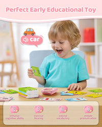 Talking Flash Cards,Kids Toddler Flash Cards With 224 Sight Words,Montessori Toys,Autism Sensory Toys,Speech Therapy Toys,Learning Educational Gifts For Age 1 2 3 4 5 Years Old Boys And Girls