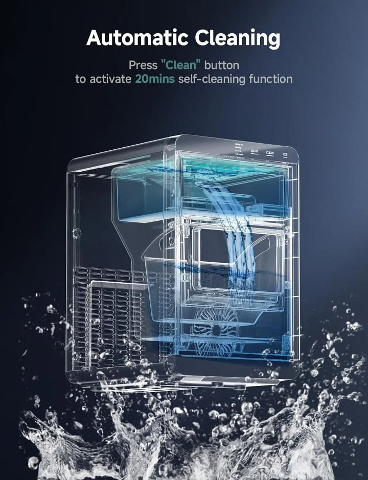 Nugget Ice Maker | 44 lbs/24H Self-Cleaning