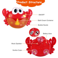1Pc Frog Musical Bubble Bath Maker Baby Bath Toys For Bathtubs Toddler Bubble Machine For Bath