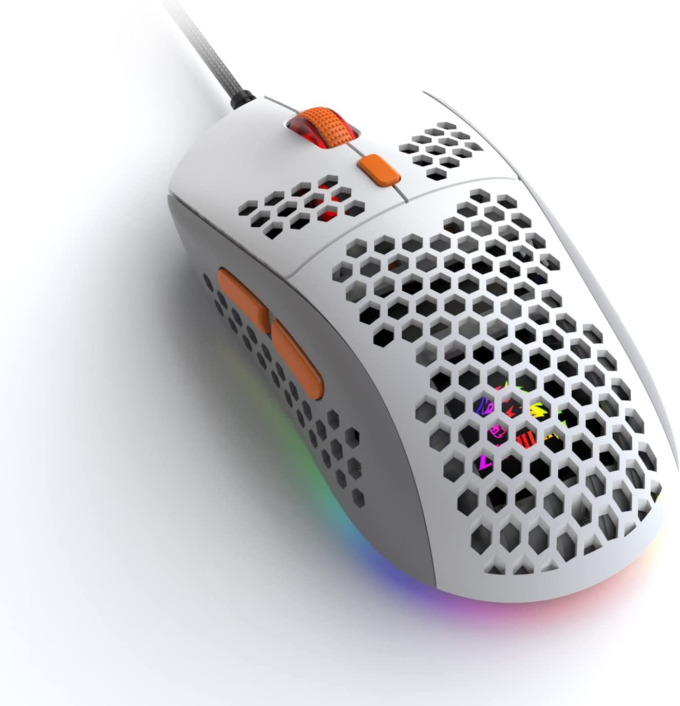 Wired Gaming Mouse Lightweight Chroma RGB Backlit,7 Programmable Buttons 6400DPI