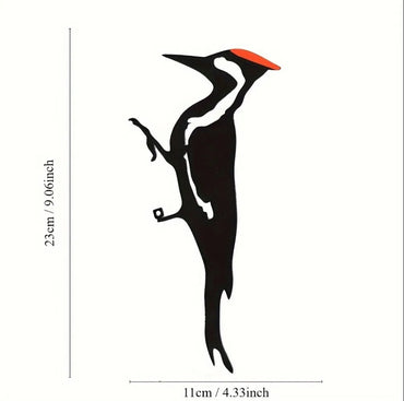 Metal Woodpecker Wall Art - Rust-Resistant Outdoor Decor For Garden & Patio