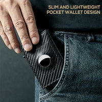 Airtag Wallet Men Minimalist  Up Wallet With Money Clip RFID Card Holder Slim Wallet With Airtag Holder,ID Window