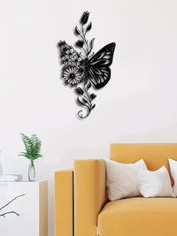 Vintage Sunflower Metal Wall Art - Handcrafted Iron Wall Sculpture
