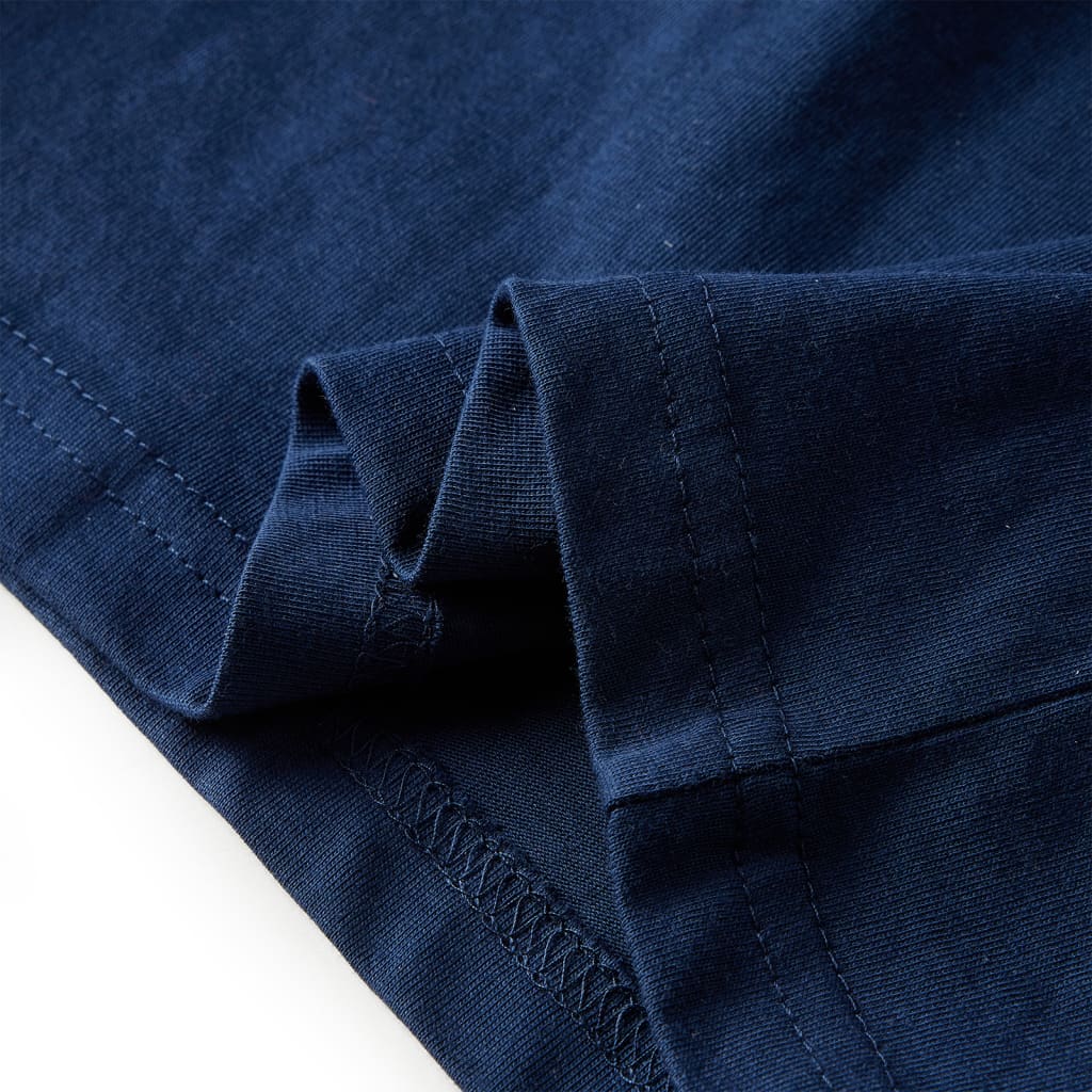 Children's long-sleeved shirt, navy blue, size 104; Children's long-sleeved shirt, navy blue, size 116; Children's long-sleeved shirt, dark