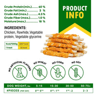 Dog Sticks Wrapped With Chicken & Pet Natural Chew Treats Grain Free Organic Meat & Human Grade Dried Snacks In Bulk For Training Small & Large Dogs